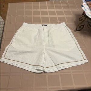 Todd Snyder White men  Shorts with Brown Trim